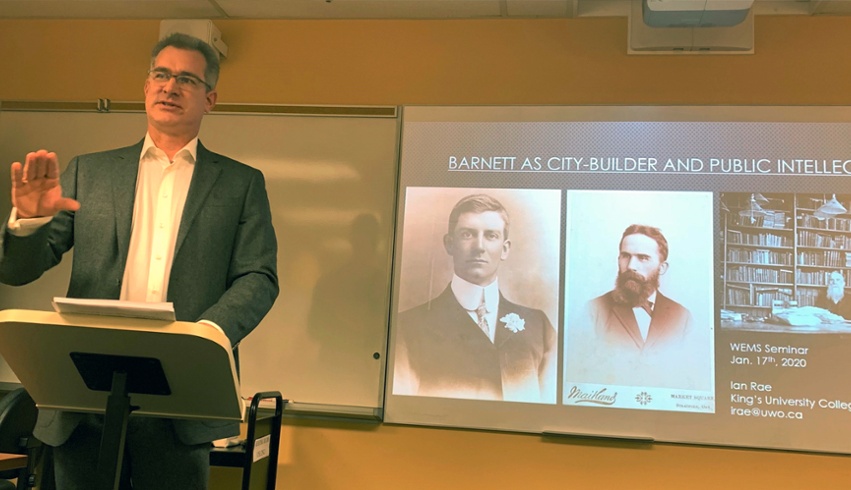 Dr. Rae presents for Western Early Modern Society at Weldon Library