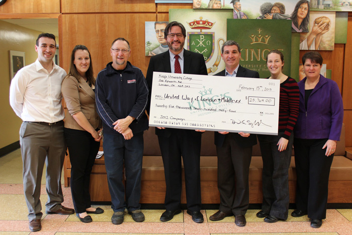 King's exceeds its goal for United Way Campaign