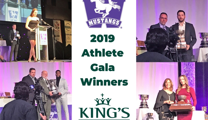 An award-winning night for King's student-athletes at the 2019 Mustang Athletic Gala