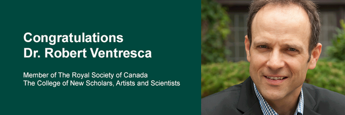 King's Professor Robert Ventresca named Member of The Royal Society of Canada College of New Scholars, Artists and Scientists
