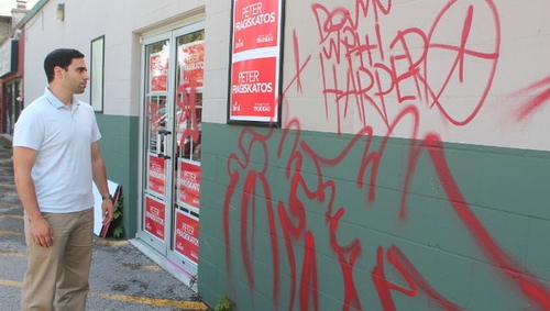 LFP: Campaign office of London Liberal candidate Peter Fragiskatos vandalized