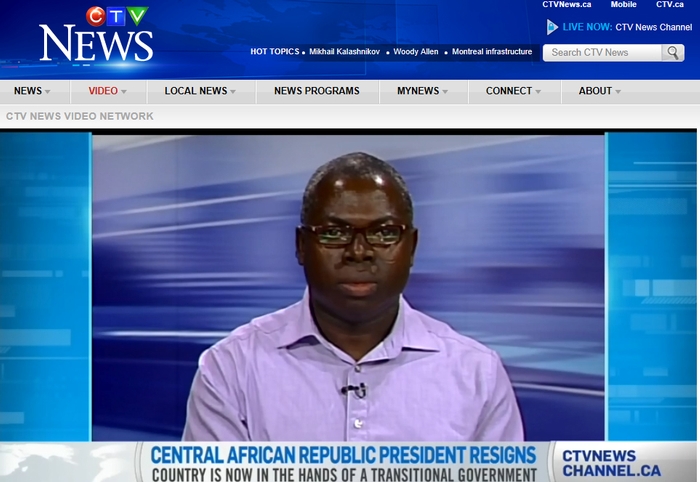 CTV News: Dr. Thomas Tieku speaks on Central African Republic President's Resignation