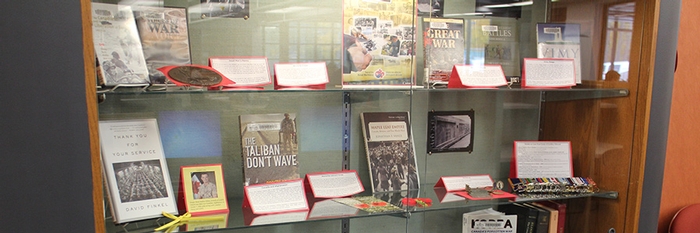 Cardinal Carter Library War Memorabilia Display