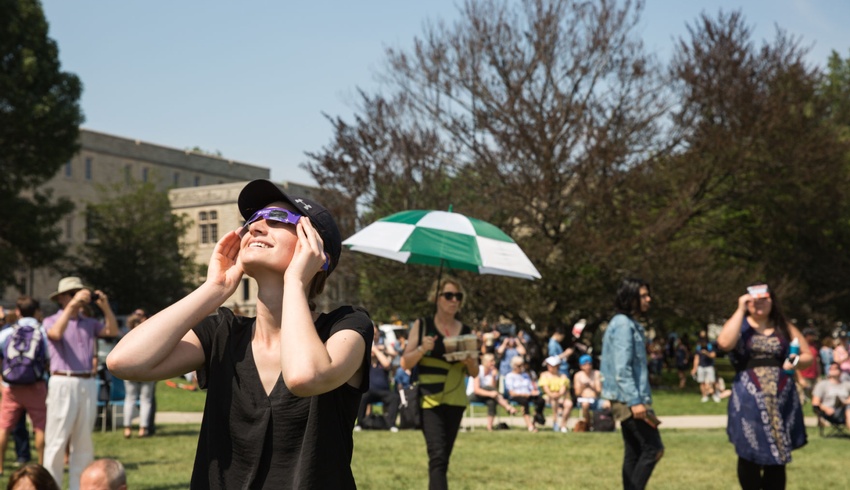 King's student enjoys solar eclipse at Western's Cronyn Observatory event on UC Hill