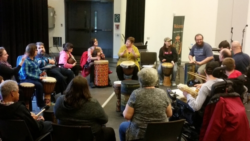 King's students get into the rhythm with weekly drumming circle