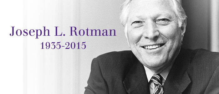 King's mourns the passing of Western Chancellor Joseph L. Rotman