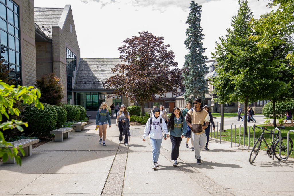 Students on campus